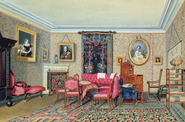 Interior en Pavlino, años 1840